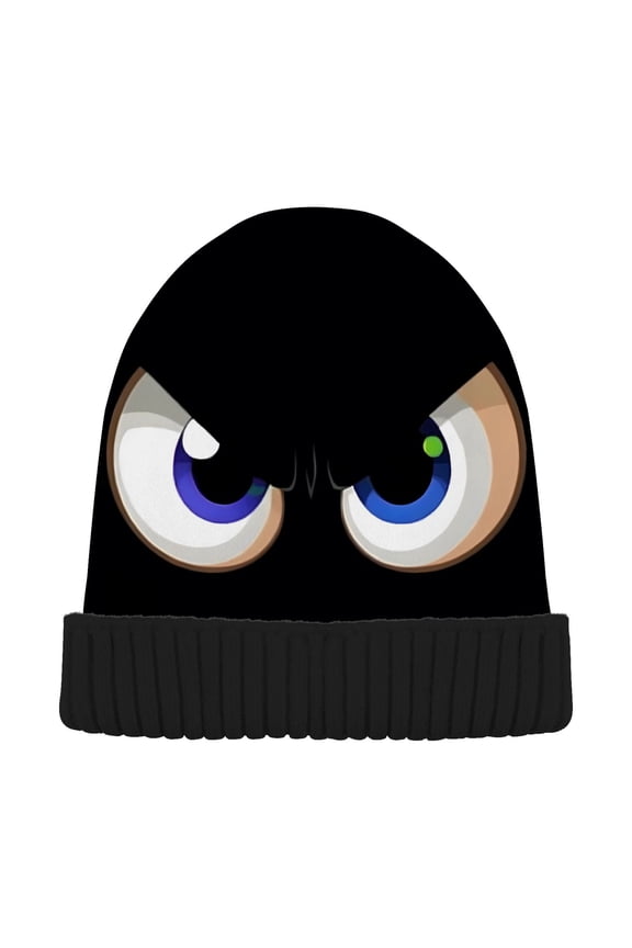 Blue Evil Eyes Beanie Hats Cuffed Winter Warm Knit Thick Beanies