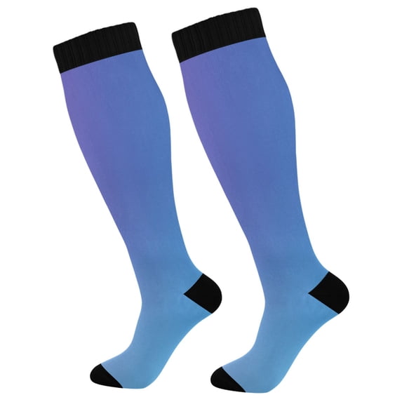 joogoo Blue Gradient-z2 Long Socks Women Men Knee High Sock