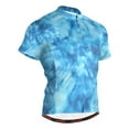 thumbnail image 1 of joogoo Blue Tie Dye Pattern Men's Cycling Jerseys Mountain Bike Short Sleeve Tops 3XL, 1 of 7