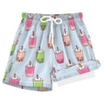 thumbnail image 1 of joogoo Boba Bubble Tea on Blue Boys Swim Trunks Beach Swimsuit Shorts Boxer 4T, 1 of 8