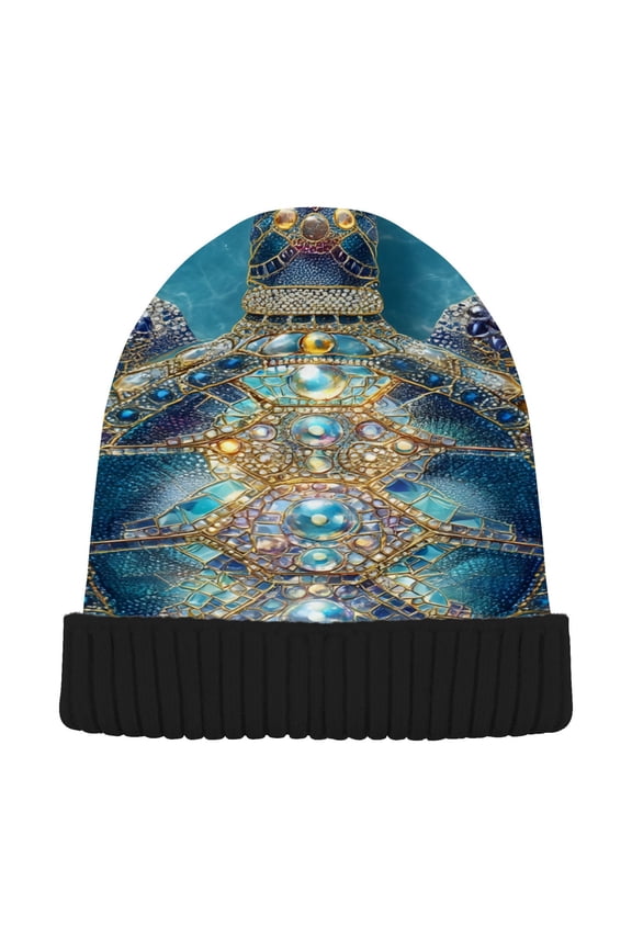 Bohemia Turtle Beanie Hats Cuffed Winter Warm Knit Thick Beanies