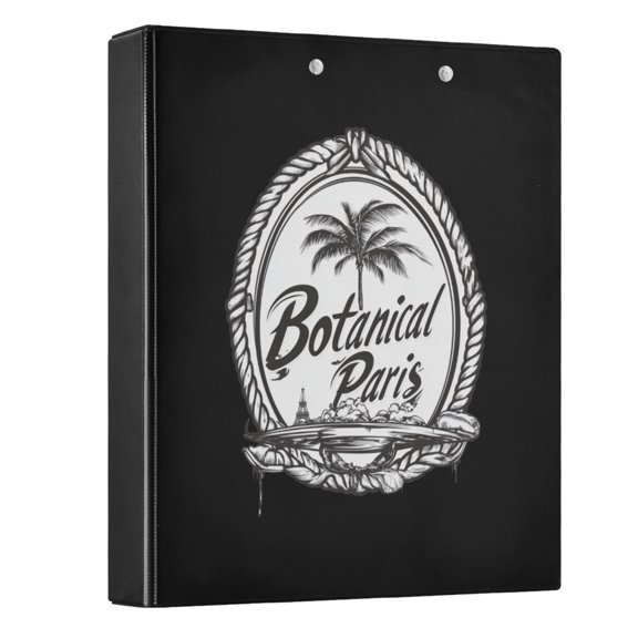 joogoo Botanical Paris Hardcover 3 Ring Binder 1.5" Round Rings Interior Pockets Binders Organizer 1 Pack