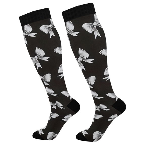 joogoo Bow Socks Women Men Knee High Sock