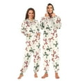thumbnail image 1 of joogoo Bow Green Red Unisex Adults Onesies Pajamas Jumpsuits L, 1 of 7