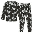 thumbnail image 1 of joogoo Bow Pajamas Set Long Sleeve Soft Cotton Sleepwear 2 Piece 18M, 1 of 7