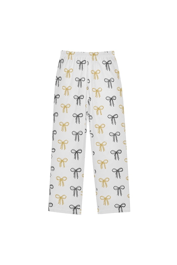 Bow Pattern Pajama Pants Pj Bottoms Sleepwear Lounge XL