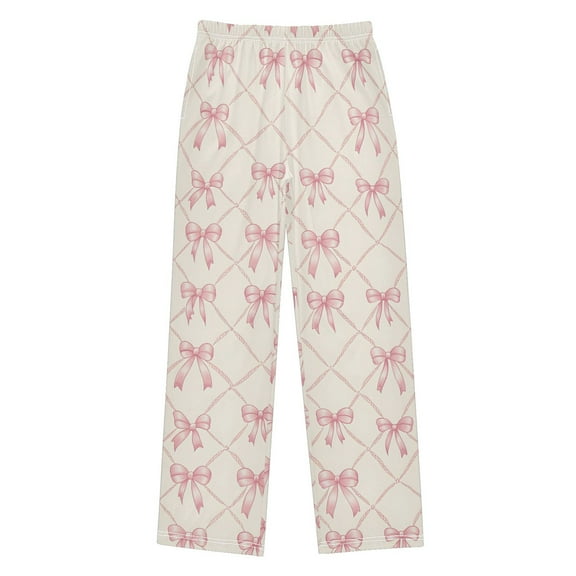 joogoo Bows Checkered Pajama Pants Pj Bottoms Sleepwear Lounge L