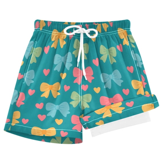 joogoo Bows Heart Boys Swim Trunks Beach Swimsuit Shorts Boxer 9-11Y
