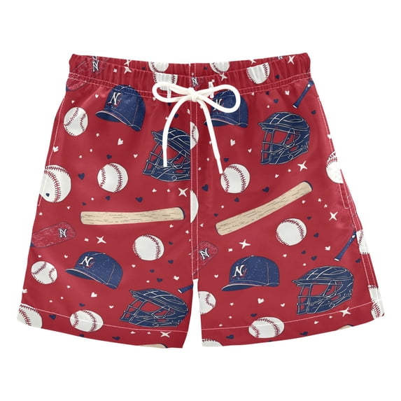 joogoo Boy Swim Trunks Baseballs Bathing Beach Board Shorts 3T