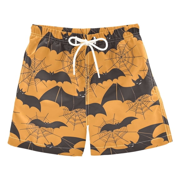 joogoo Boy Swim Trunks Bats Spiders Webs Bathing Beach Board Shorts 5T