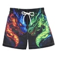 thumbnail image 1 of joogoo Boy Swim Trunks Cool Dragon Heads Bathing Beach Board Shorts Small, 1 of 8