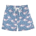 thumbnail image 1 of joogoo Boy Swim Trunks Cute Axolotl Bathing Beach Board Shorts S, 1 of 8