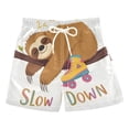 thumbnail image 1 of joogoo Boy Swim Trunks Cute Sloth-s3 Bathing Beach Board Shorts Medium, 1 of 8