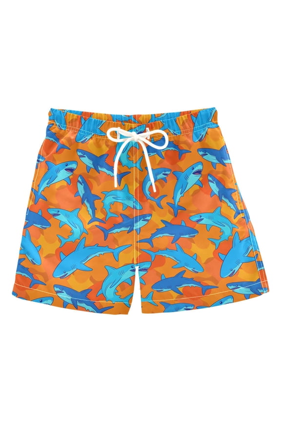 Boy Swim Trunks Funny Sharks Bathing Beach Board Shorts 3T