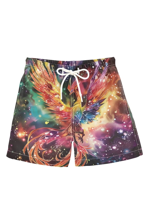 Boy Swim Trunks Glitter Phoenix Bathing Beach Board Shorts 4T