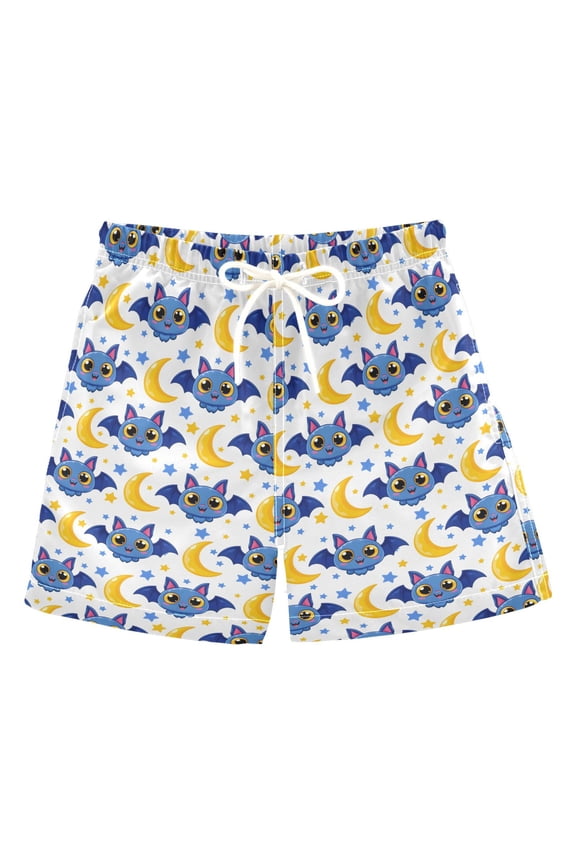 Boy Swim Trunks Magical Cartoon Bats Bathing Beach Board Shorts 2T