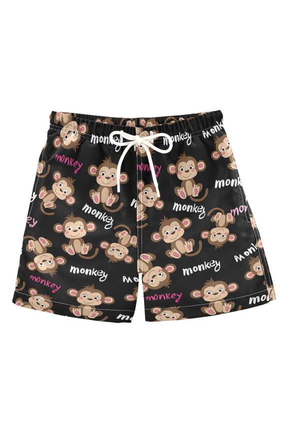 Boy Swim Trunks Monkey Cute Bathing Beach Board Shorts 5T