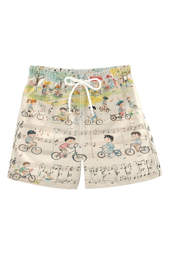 Boy Swim Trunks Musical Note Bathing Beach Board Shorts 2T