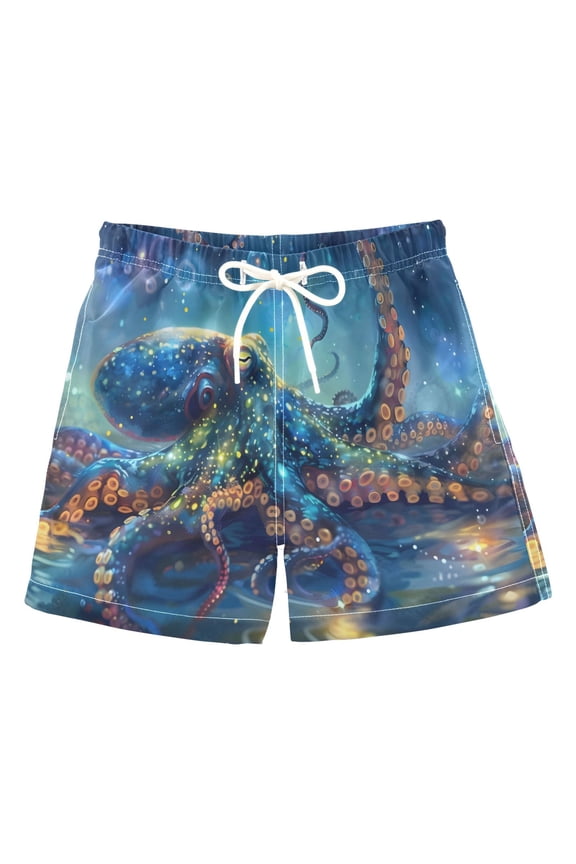 Boy Swim Trunks Octopus Bathing Beach Board Shorts 4T