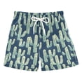 thumbnail image 1 of joogoo Boy Swim Trunks Retro Cactus Bathing Beach Board Shorts 4T, 1 of 8