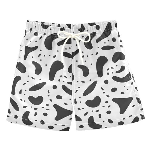 joogoo Boys Swim Trunks Abstract Leopard Beach Board Shorts Drawstring Swimsuit 2T