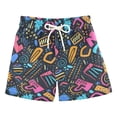 thumbnail image 1 of joogoo Boys Swim Trunks Abstract Modern Doodles Beach Board Shorts Drawstring Swimsuit 2T, 1 of 6