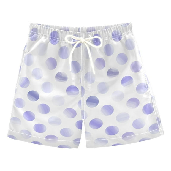 joogoo Boys Swim Trunks Blue Circles Dots Beach Board Shorts Drawstring Swimsuit 3T