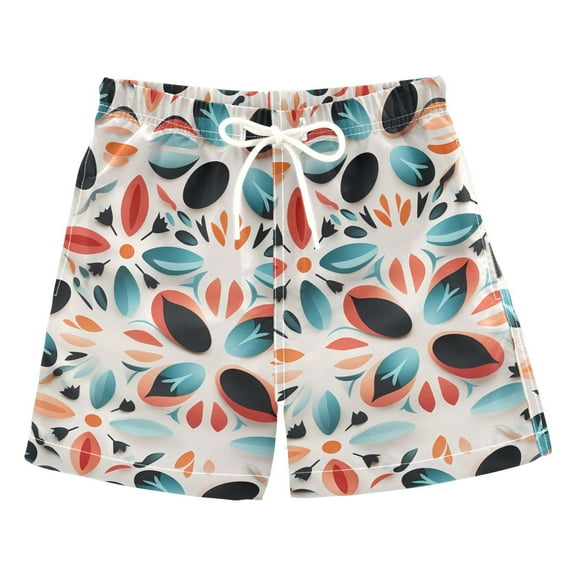 joogoo Boys Swim Trunks Bohomia Print Beach Board Shorts Drawstring Swimsuit 3T