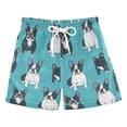 thumbnail image 1 of joogoo Boys Swim Trunks Bulldogs Cartoon Beach Board Shorts Drawstring Swimsuit M, 1 of 6