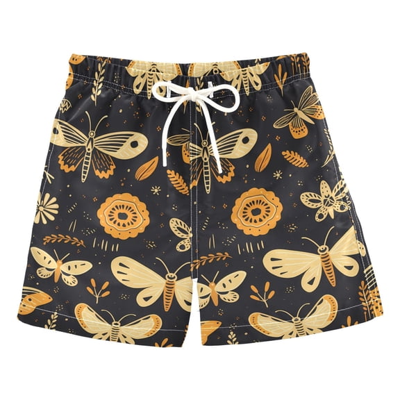 joogoo Boys Swim Trunks Butterflies Beach Board Shorts Drawstring Swimsuit 4T