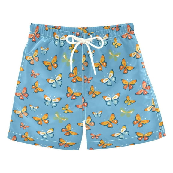 joogoo Boys Swim Trunks Butterfly Cute Beach Board Shorts Drawstring Swimsuit 3T
