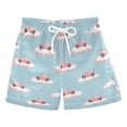 thumbnail image 1 of joogoo Boys Swim Trunks Car on Cloud Beach Board Shorts Drawstring Swimsuit 3T, 1 of 6