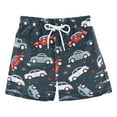 thumbnail image 1 of joogoo Boys Swim Trunks Cars Cartoon Beach Board Shorts Drawstring Swimsuit L, 1 of 6