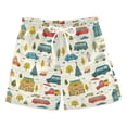 thumbnail image 1 of joogoo Boys Swim Trunks Cartoon Car and Bus Beach Board Shorts Drawstring Swimsuit M, 1 of 6