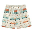 thumbnail image 1 of joogoo Boys Swim Trunks Cartoon Cars Vehicle Beach Board Shorts Drawstring Swimsuit M, 1 of 6
