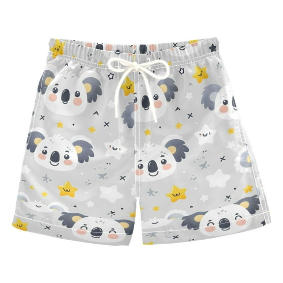 joogoo Boys Swim Trunks Cartoon Koala and Star Beach Board Shorts Drawstring Swimsuit 3T