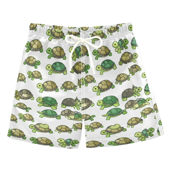 joogoo Boys Swim Trunks Cartoon Turtles Beach Board Shorts Drawstring Swimsuit 3T