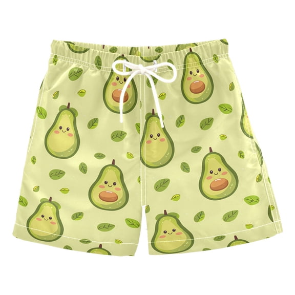 joogoo Boys Swim Trunks Cute Avocado Fruit Beach Board Shorts Drawstring Swimsuit 2T