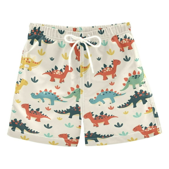joogoo Boys Swim Trunks Cute Colorful Dinosaur Animal Beach Board Shorts Drawstring Swimsuit 5T