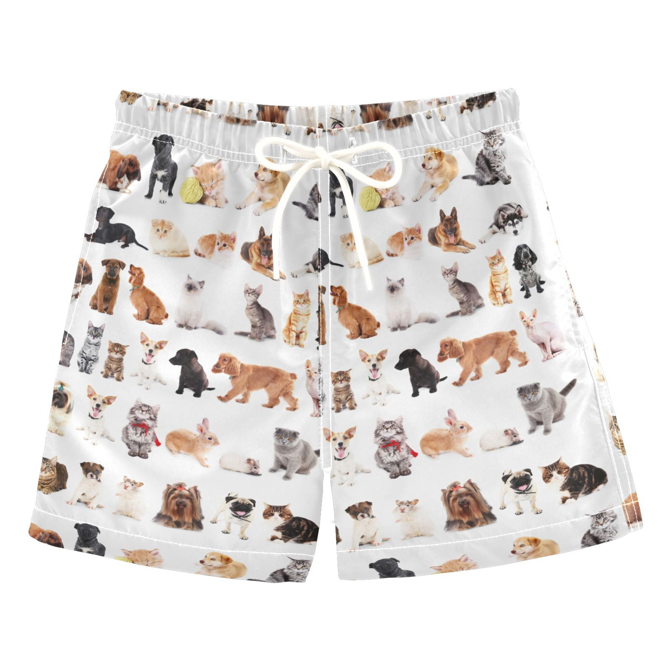 Boys Swim Trunk - Watercolor Dogs