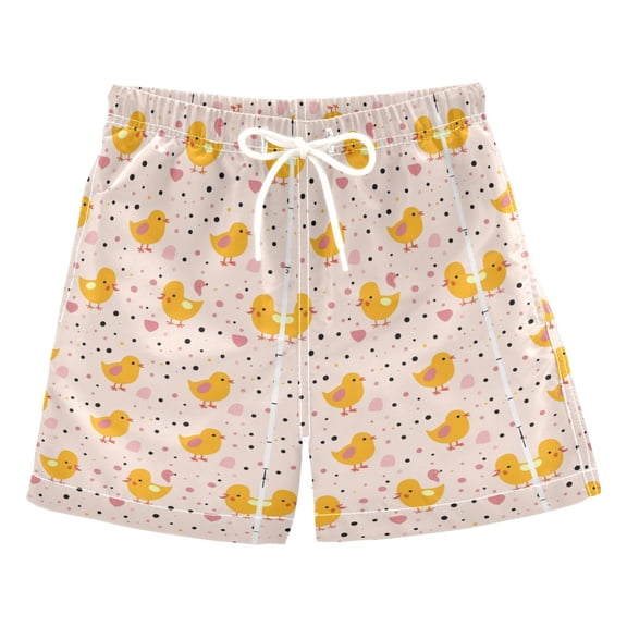 joogoo Boys Swim Trunks Cute Ducks and Polka Dots Beach Board Shorts Drawstring Swimsuit 2T