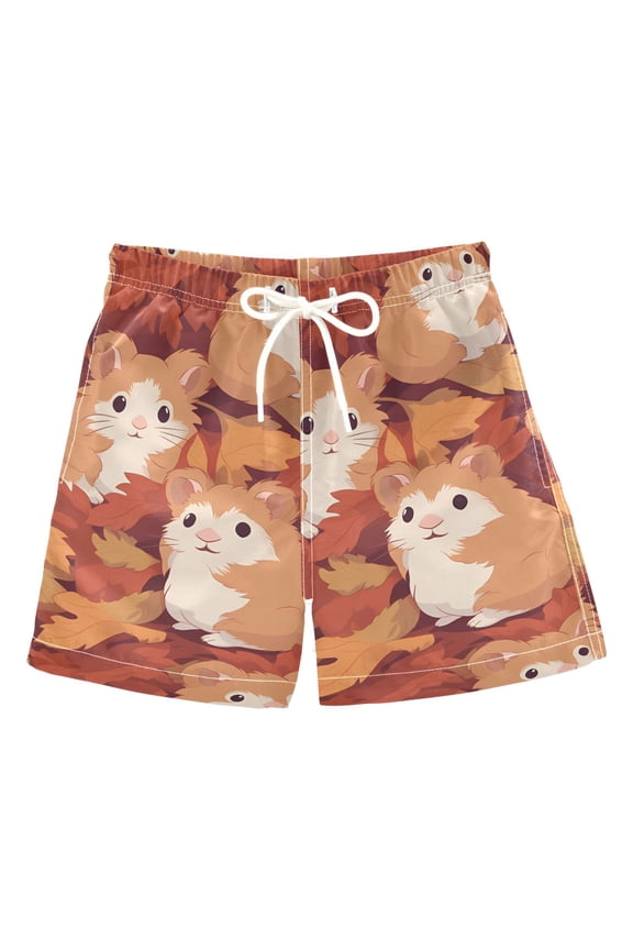 Boys Swim Trunks Cute Mouses Autumn Beach Board Shorts Drawstring Swimsuit 2T