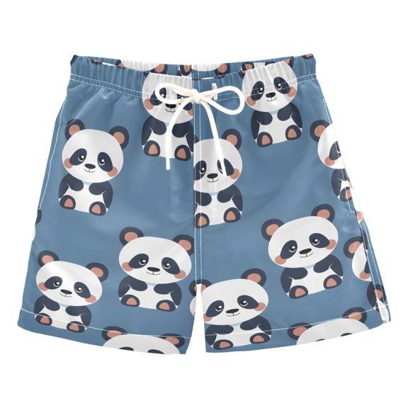 joogoo Boys Swim Trunks Cute Panda Beach Board Shorts Drawstring Swimsuit 4T