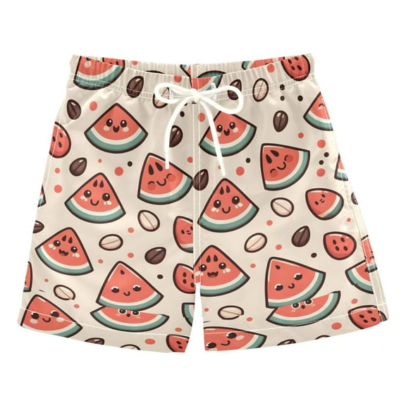 joogoo Boys Swim Trunks Cute Watermelon Beach Board Shorts Drawstring Swimsuit 3T