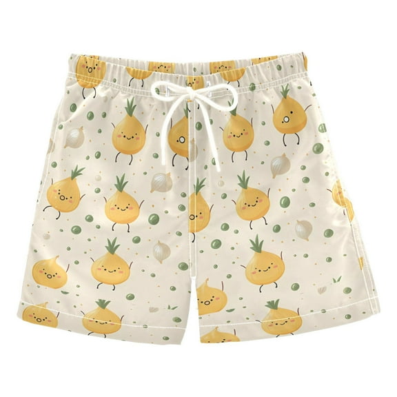 joogoo Boys Swim Trunks Cute with Grass Beach Board Shorts Drawstring Swimsuit 3T