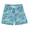 thumbnail image 1 of joogoo Boys Swim Trunks Dolphins in Water Beach Board Shorts Drawstring Swimsuit 3T, 1 of 6
