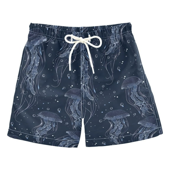 joogoo Boys Swim Trunks Jellyfish in Water Beach Board Shorts Drawstring Swimsuit XS