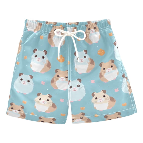 joogoo Boys Swim Trunks Mouses Cartoon Cute Beach Board Shorts Drawstring Swimsuit XS