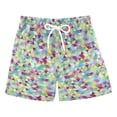 thumbnail image 1 of joogoo Boys Swim Trunks Triangle Geometric Beach Board Shorts Drawstring Swimsuit S, 1 of 6
