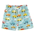 thumbnail image 1 of joogoo Boys Swim Trunks Trucks Beach Board Shorts Drawstring Swimsuit 5T, 1 of 6